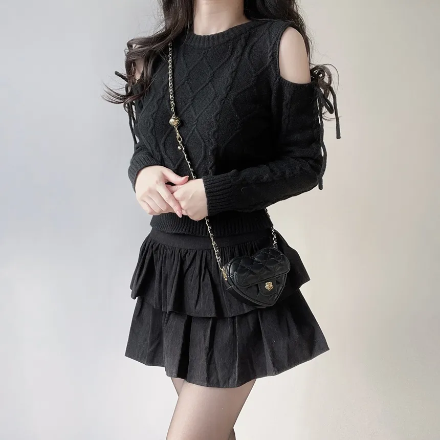 ティアードフレアミニカラースカート | mirangmirang | 詳細画像31