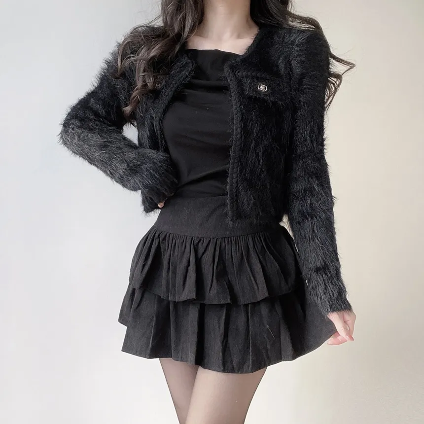 ティアードフレアミニカラースカート | mirangmirang | 詳細画像36