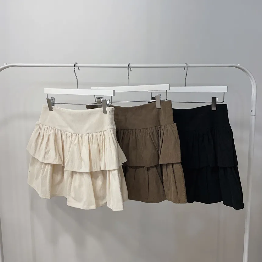 ティアードフレアミニカラースカート | mirangmirang | 詳細画像37