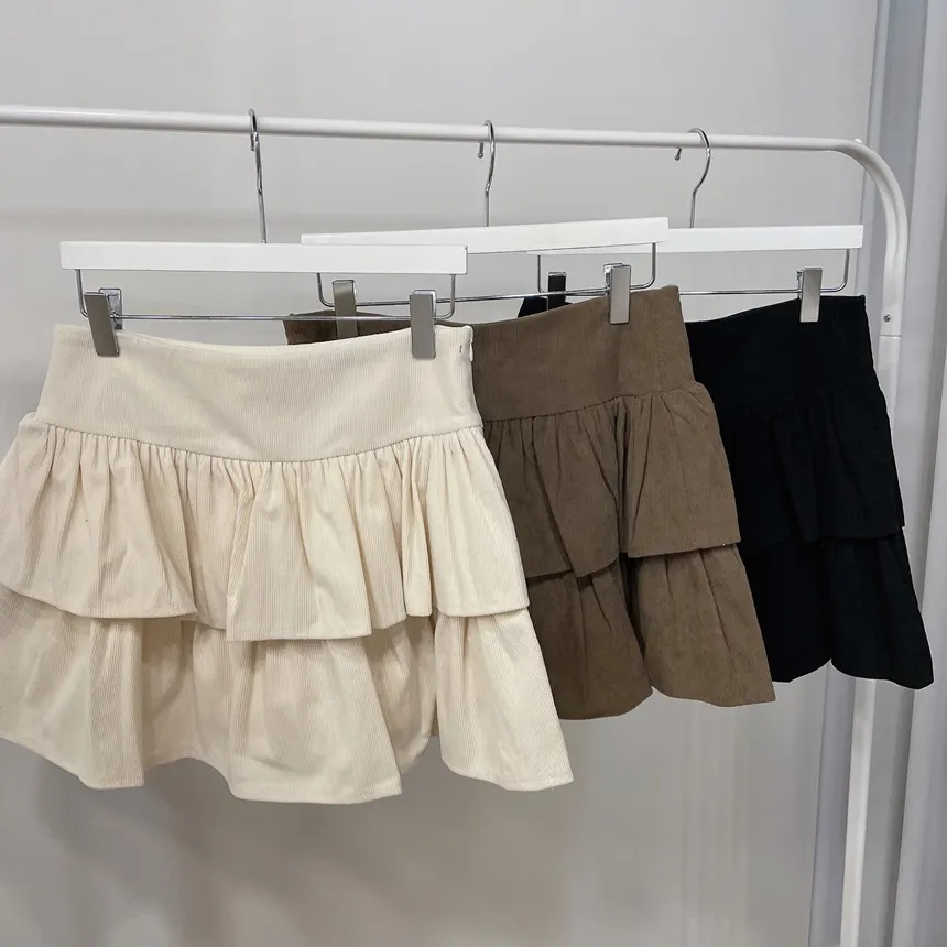 ティアードフレアミニカラースカート | mirangmirang | 詳細画像38