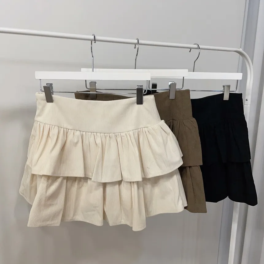 ティアードフレアミニカラースカート | mirangmirang | 詳細画像40