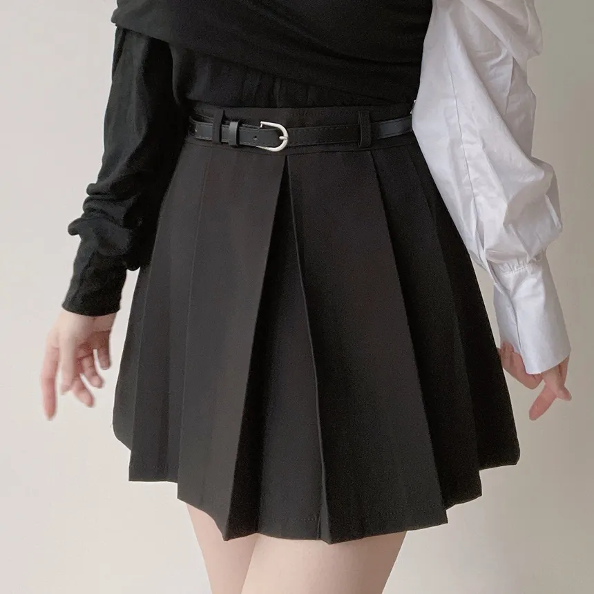 プリーツミニカラースカート | mirangmirang | 詳細画像3