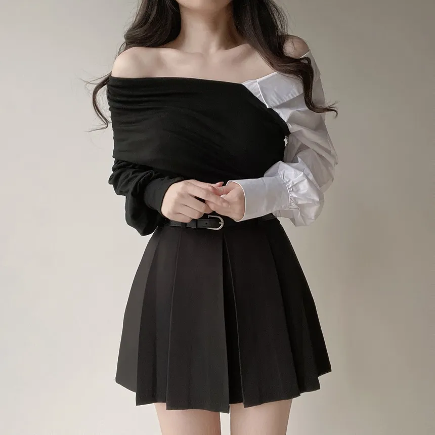 プリーツミニカラースカート | mirangmirang | 詳細画像7