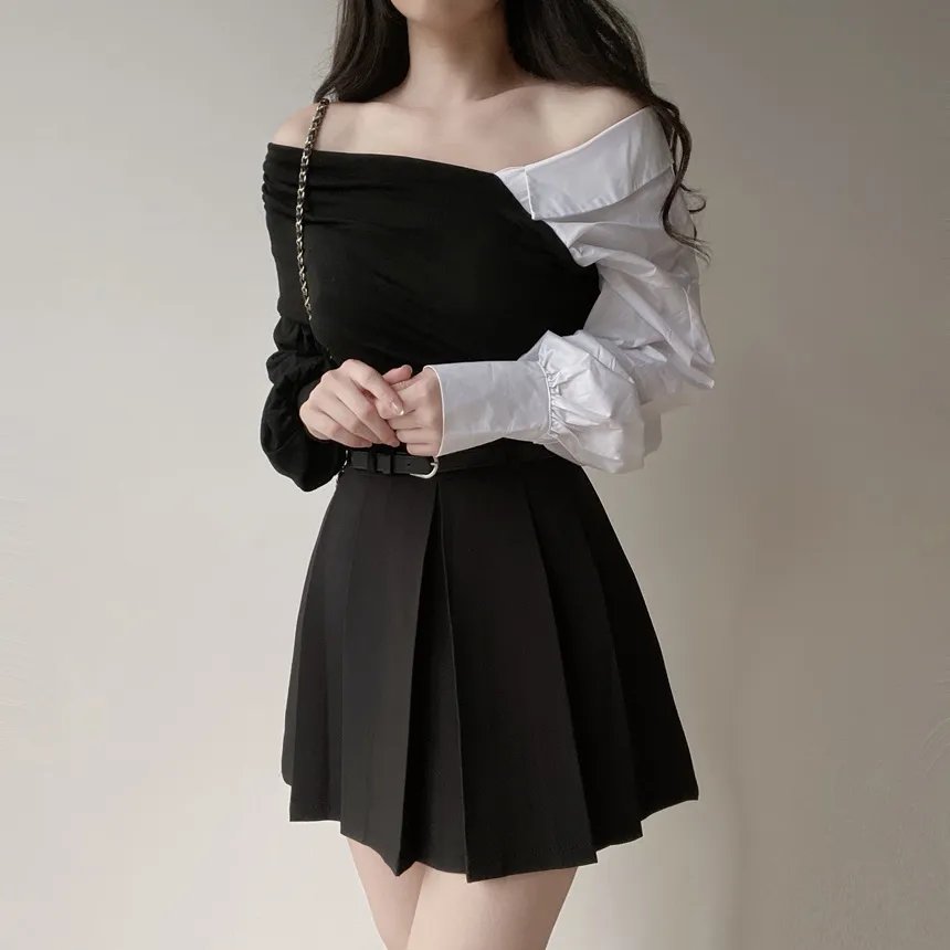 プリーツミニカラースカート | mirangmirang | 詳細画像8