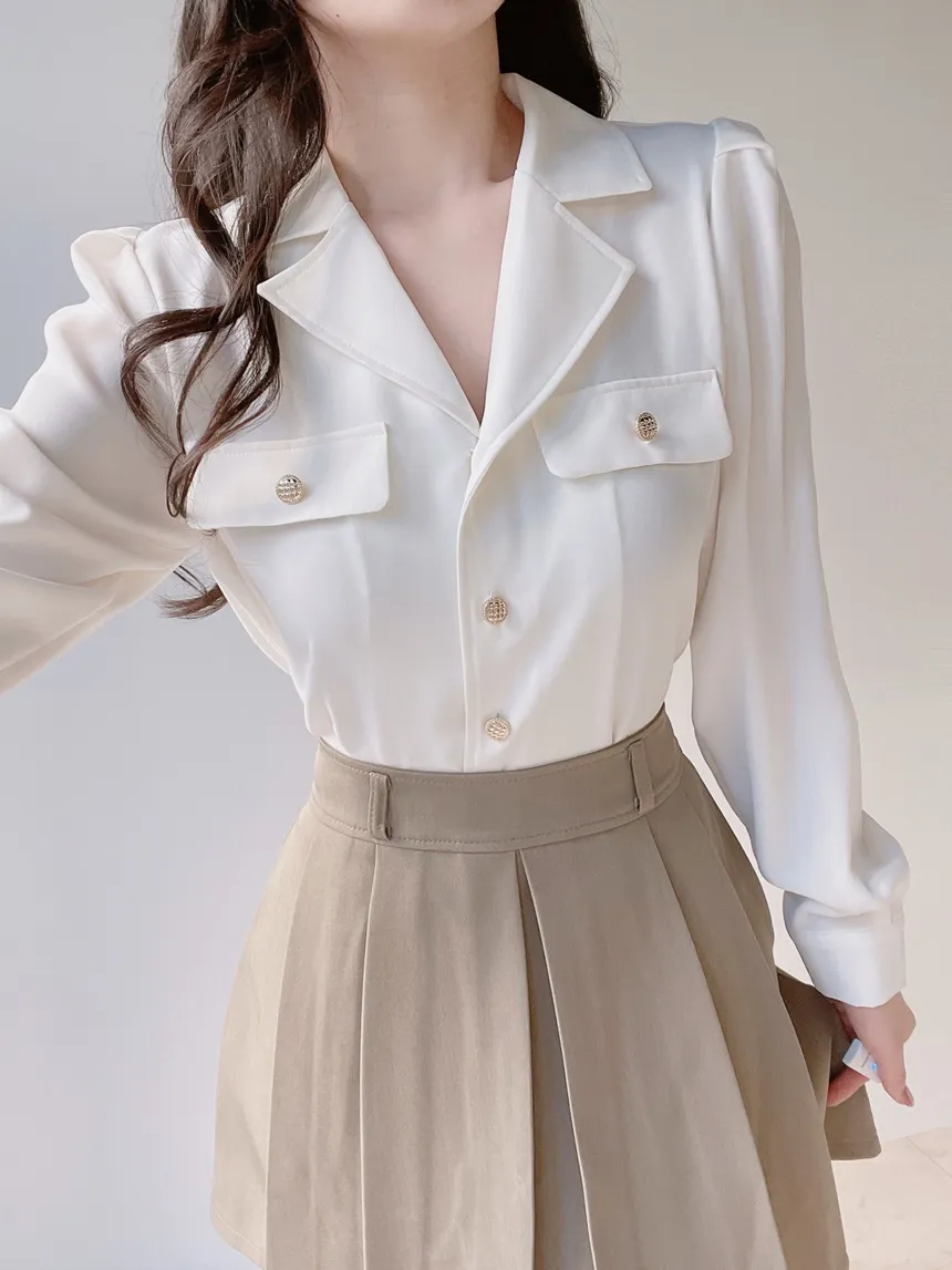 プリーツミニカラースカート | mirangmirang | 詳細画像22