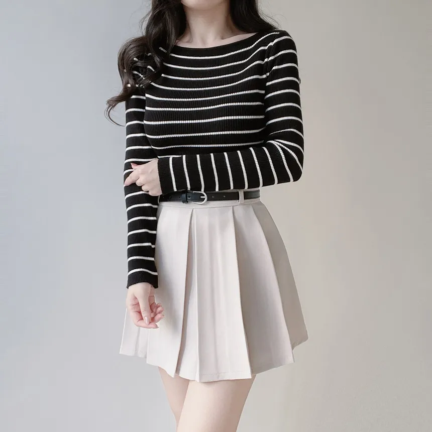 プリーツミニカラースカート | mirangmirang | 詳細画像25