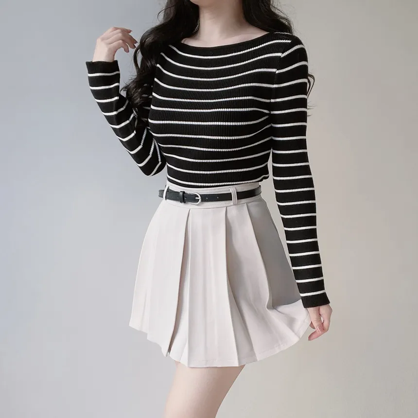 プリーツミニカラースカート | mirangmirang | 詳細画像27