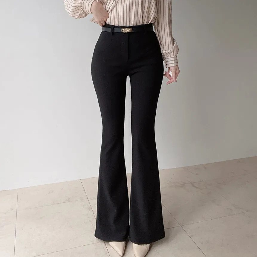 ブーツカットベーシックスリムスラックス | mirangmirang | 詳細画像2