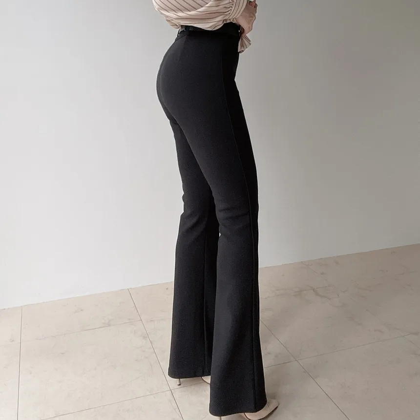 ブーツカットベーシックスリムスラックス | mirangmirang | 詳細画像3