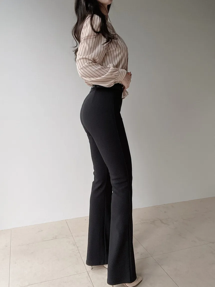 ブーツカットベーシックスリムスラックス | mirangmirang | 詳細画像6