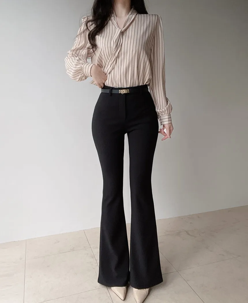 ブーツカットベーシックスリムスラックス | mirangmirang | 詳細画像7