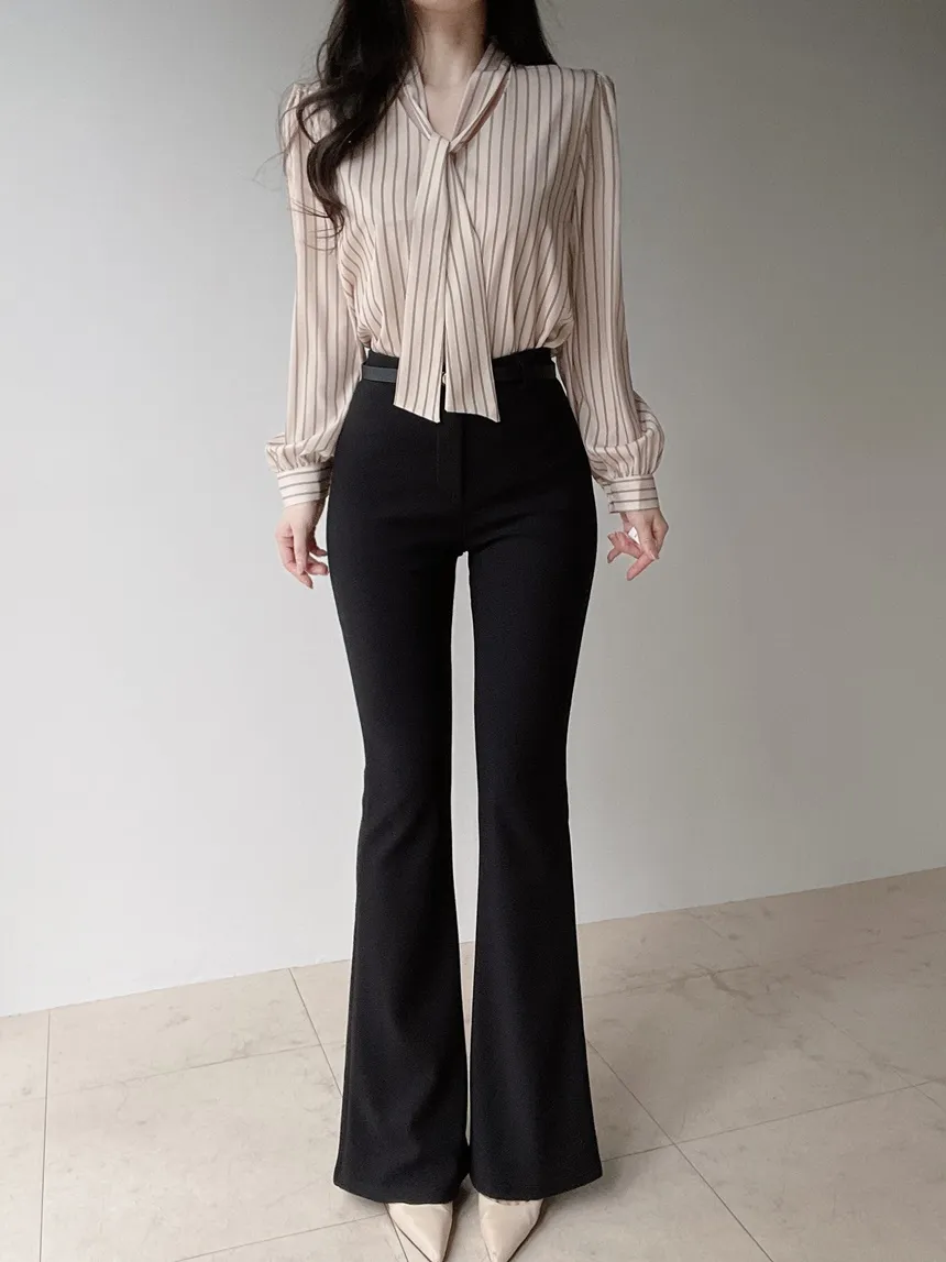 ブーツカットベーシックスリムスラックス | mirangmirang | 詳細画像8