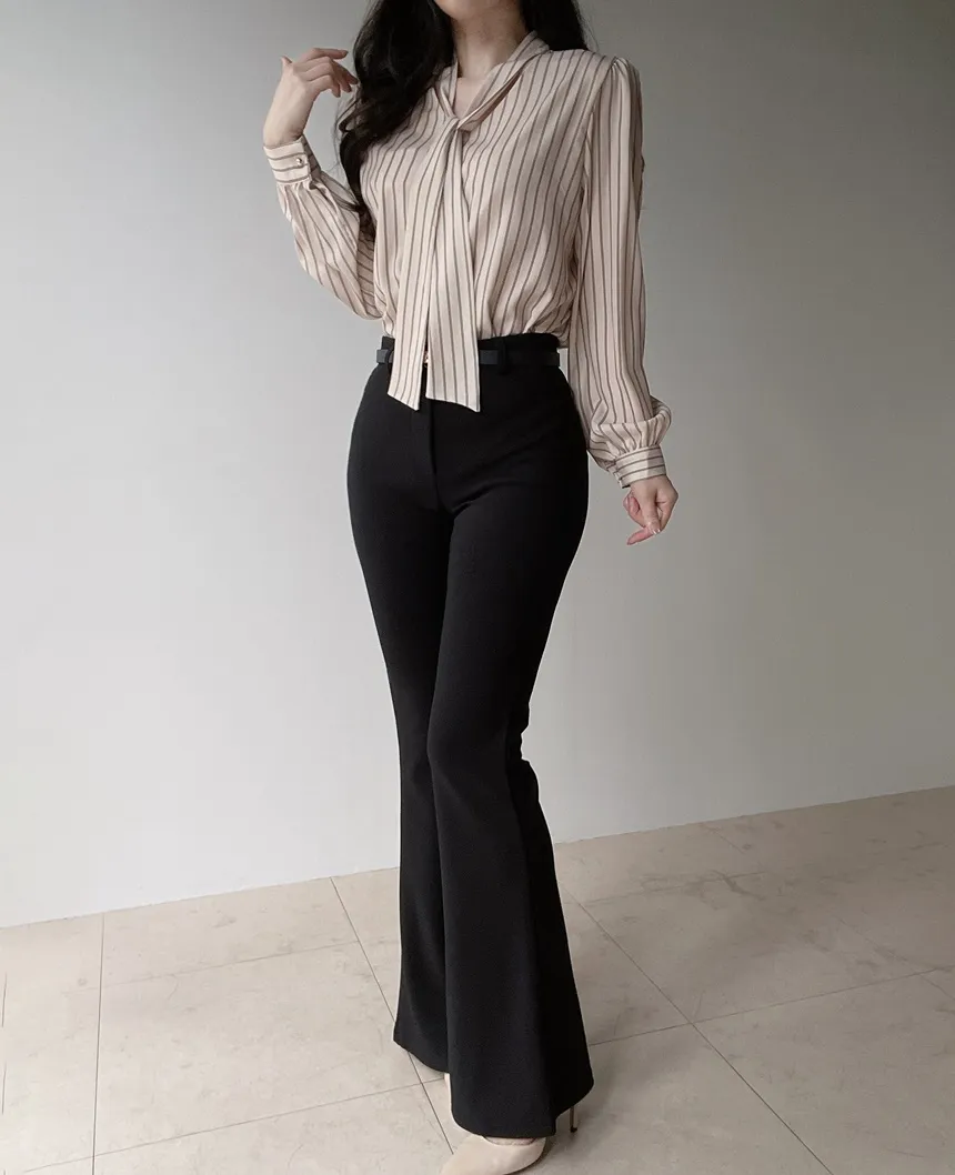 ブーツカットベーシックスリムスラックス | mirangmirang | 詳細画像10