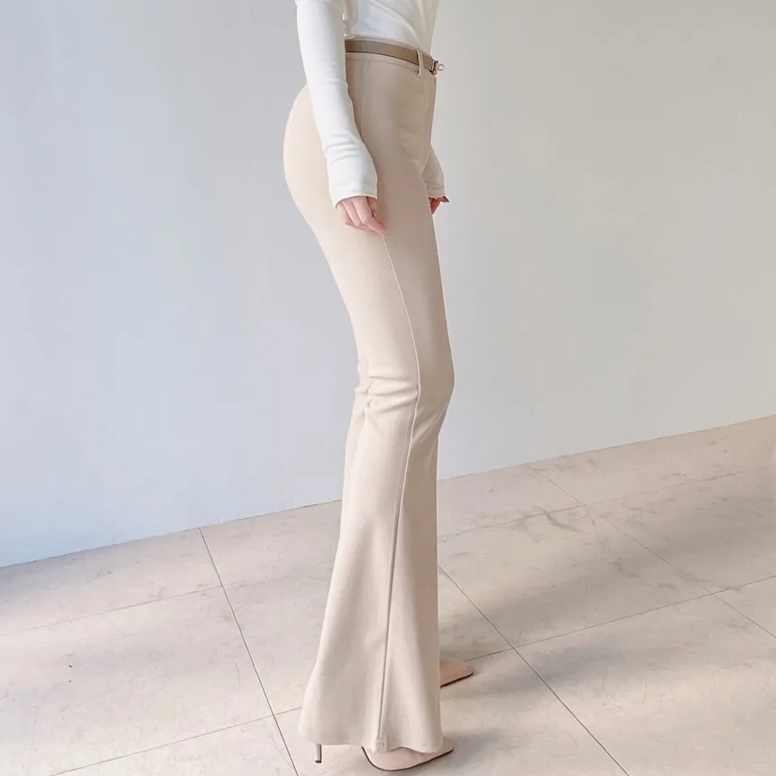 ブーツカットベーシックスリムスラックス | mirangmirang | 詳細画像15