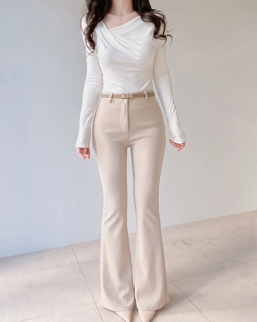 ブーツカットベーシックスリムスラックス | mirangmirang | 詳細画像21