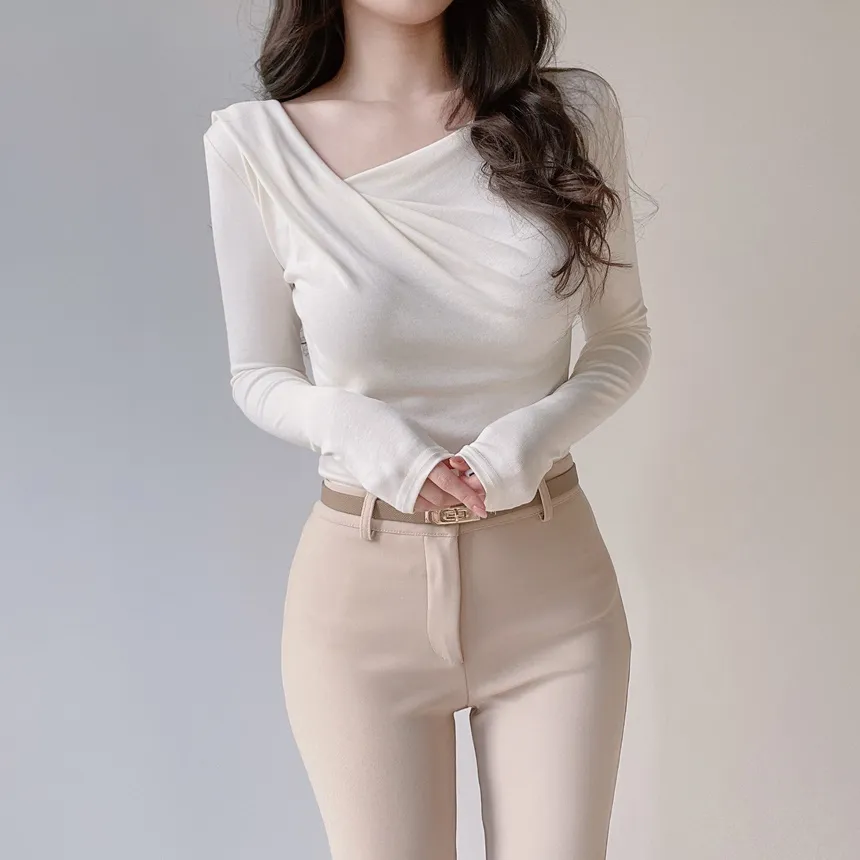 ブーツカットベーシックスリムスラックス | mirangmirang | 詳細画像24