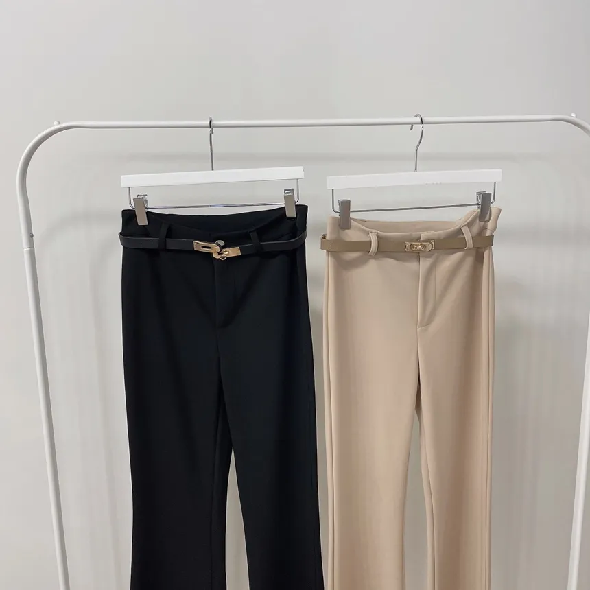 ブーツカットベーシックスリムスラックス | mirangmirang | 詳細画像27