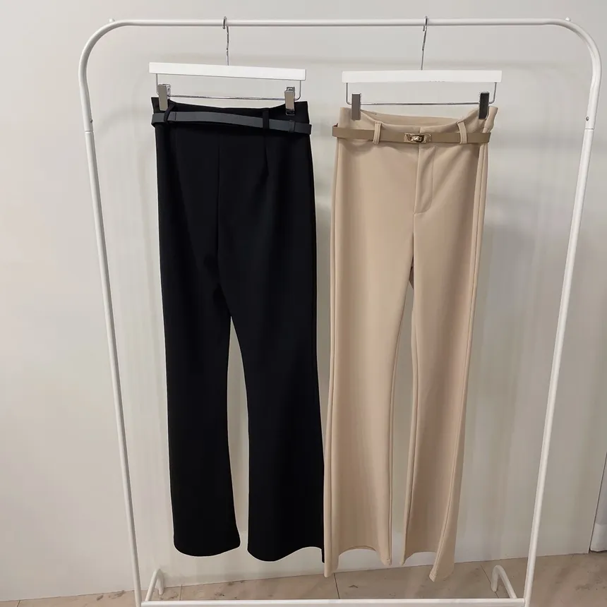 ブーツカットベーシックスリムスラックス | mirangmirang | 詳細画像29