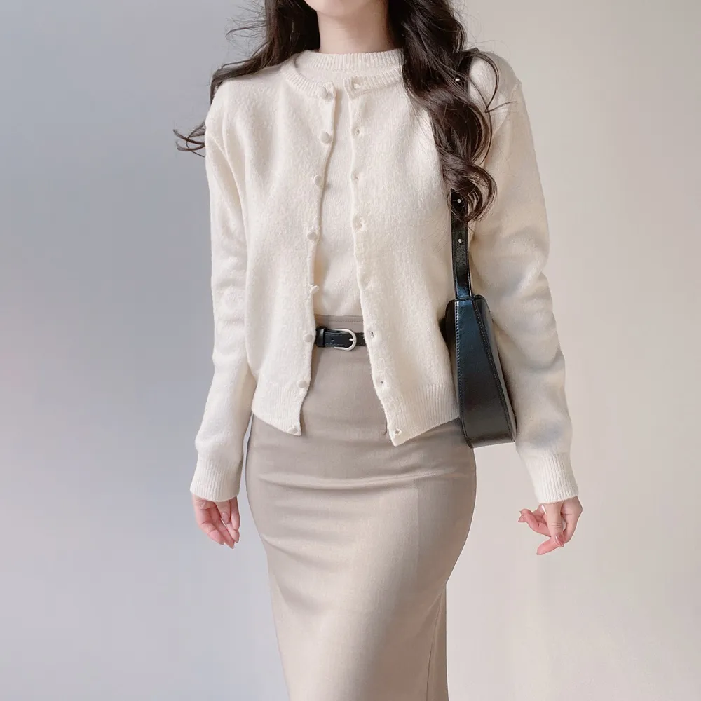 スリットベーシックHライン(ロング丈)無地スカートベルト付 | mirangmirang | 詳細画像22