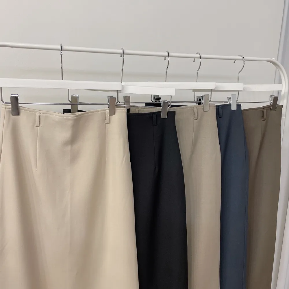 スリットベーシックHライン(ロング丈)無地スカートベルト付 | mirangmirang | 詳細画像24