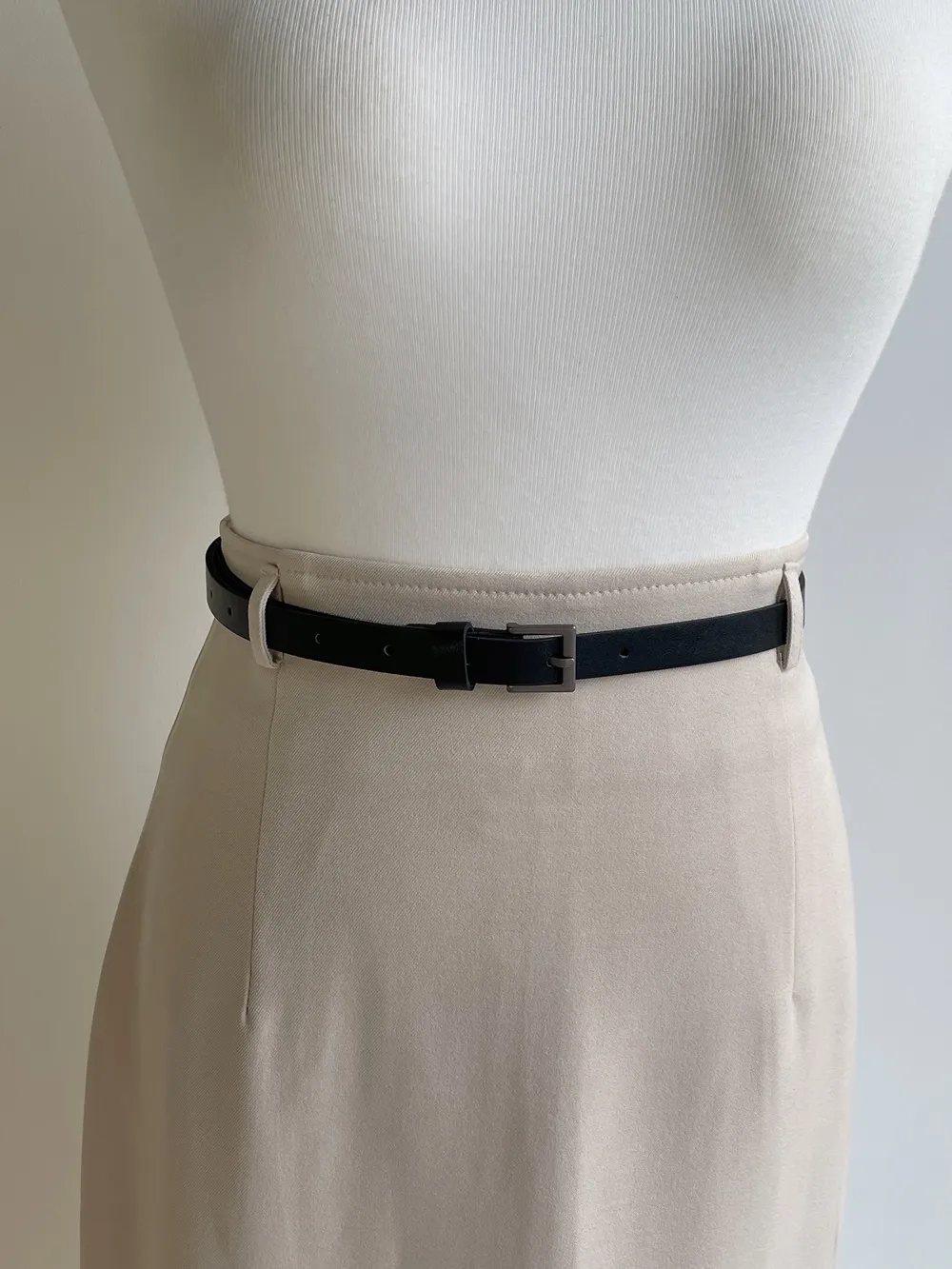 スリットベーシックHライン(ロング丈)無地スカートベルト付 | mirangmirang | 詳細画像28