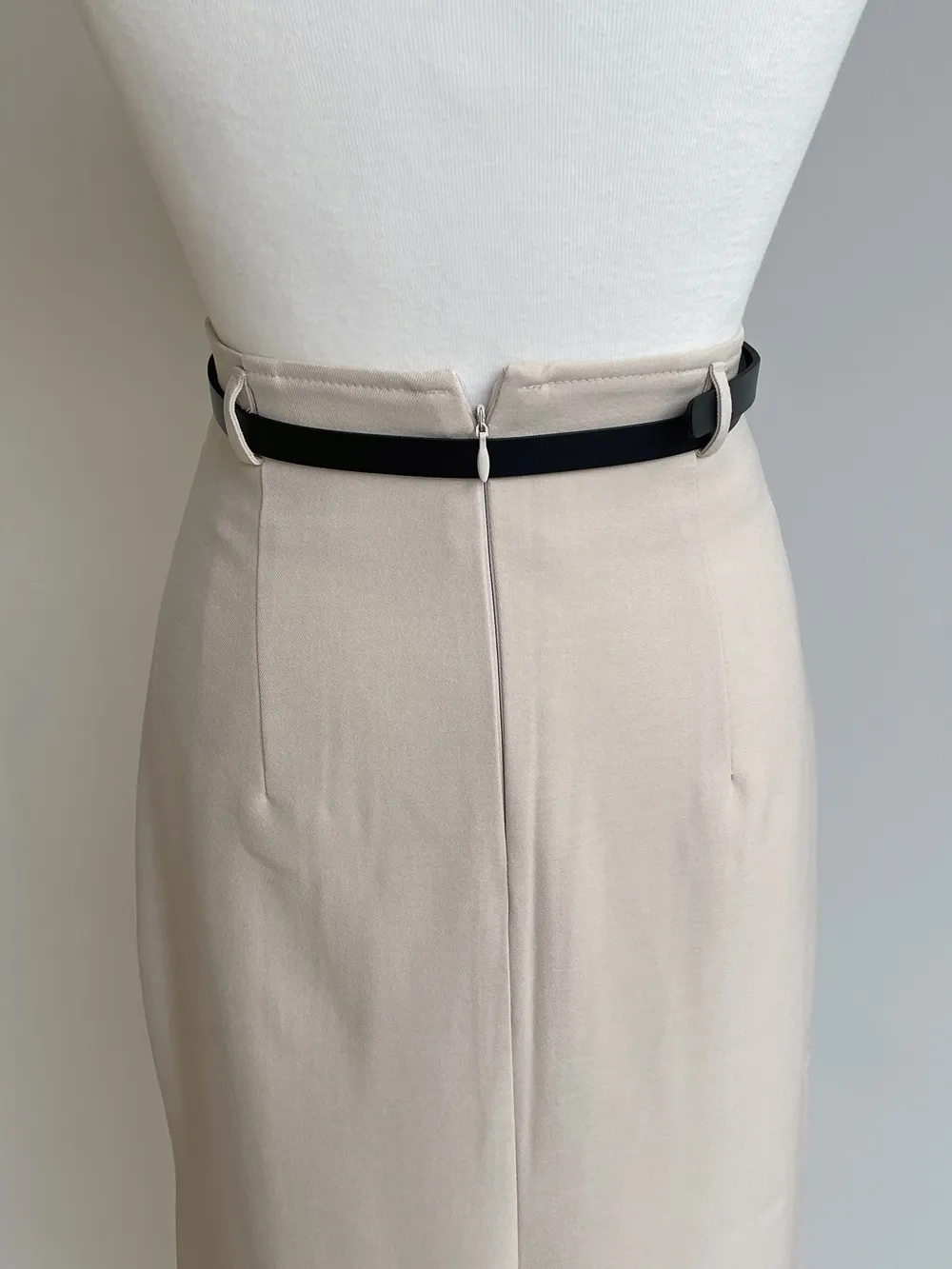 スリットベーシックHライン(ロング丈)無地スカートベルト付 | mirangmirang | 詳細画像30