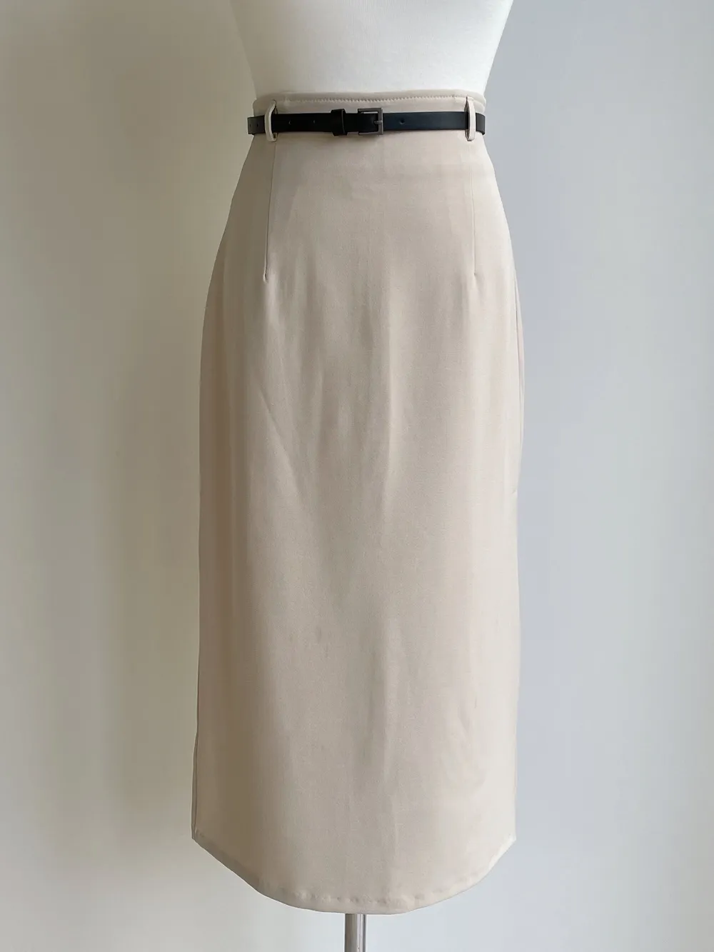 スリットベーシックHライン(ロング丈)無地スカートベルト付 | mirangmirang | 詳細画像32