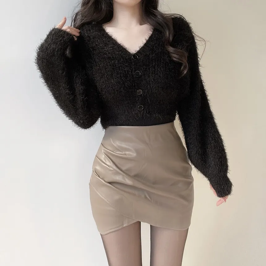 Hラインシャーリングカラースカート | mirangmirang | 詳細画像3