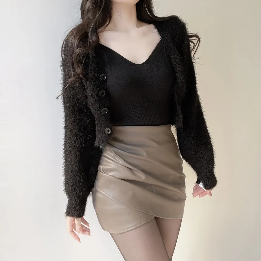 Hラインシャーリングカラースカート | mirangmirang | 詳細画像9