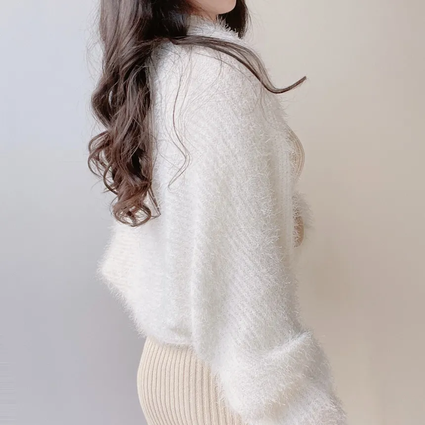 リブVネック長袖Hラインワンピース | mirangmirang | 詳細画像43