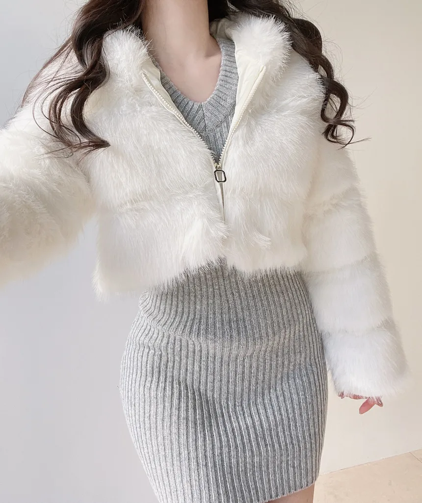 リブVネック長袖Hラインワンピース | mirangmirang | 詳細画像51