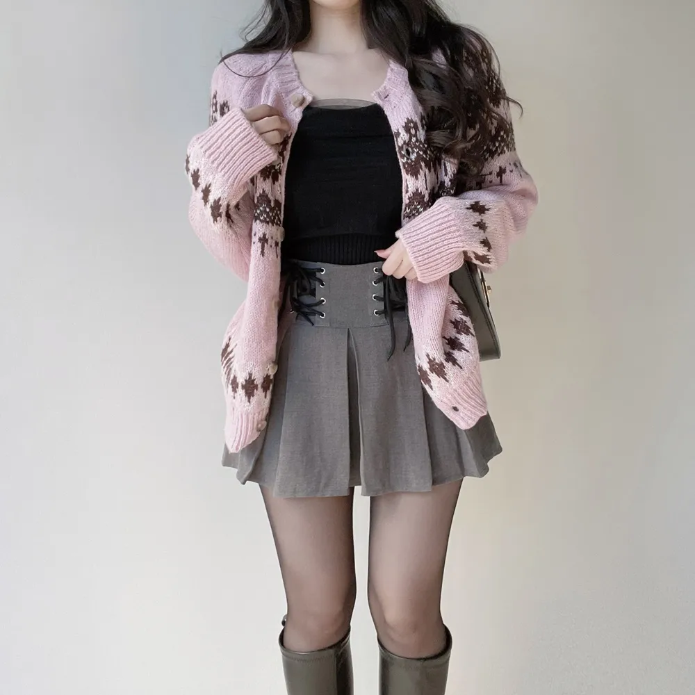 プリーツドローストリングアイレットHラインスカート | mirangmirang | 詳細画像28