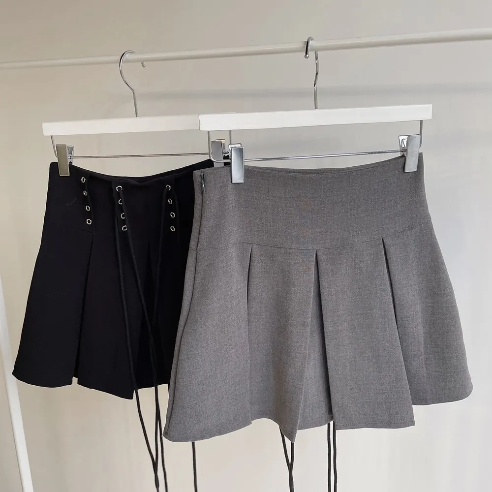 プリーツドローストリングアイレットHラインスカート | mirangmirang | 詳細画像33