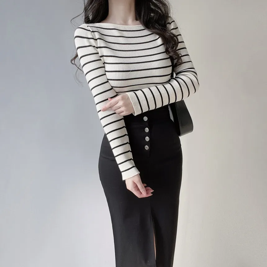 Hラインスリットボタンスカート | mirangmirang | 詳細画像20