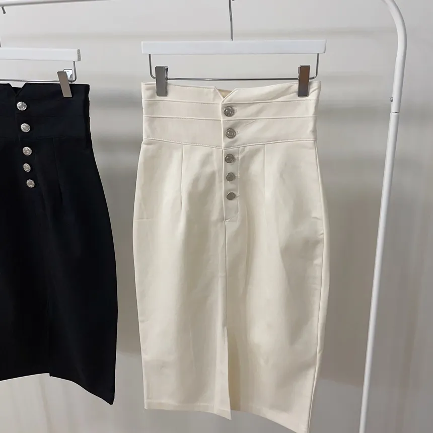 Hラインスリットボタンスカート | mirangmirang | 詳細画像23