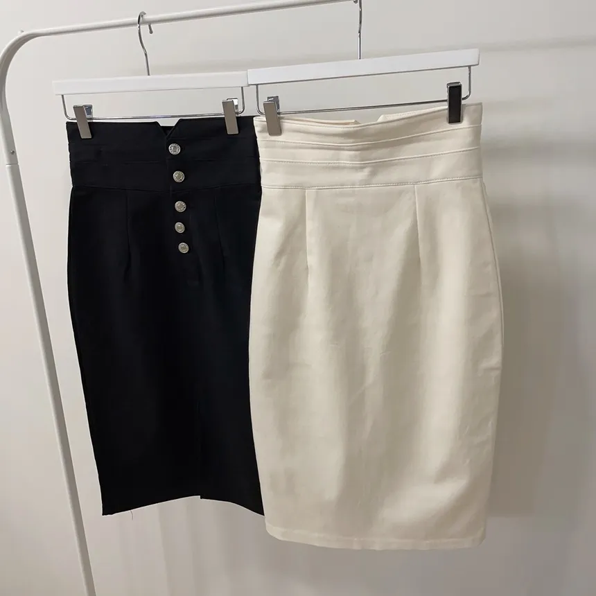 Hラインスリットボタンスカート | mirangmirang | 詳細画像24