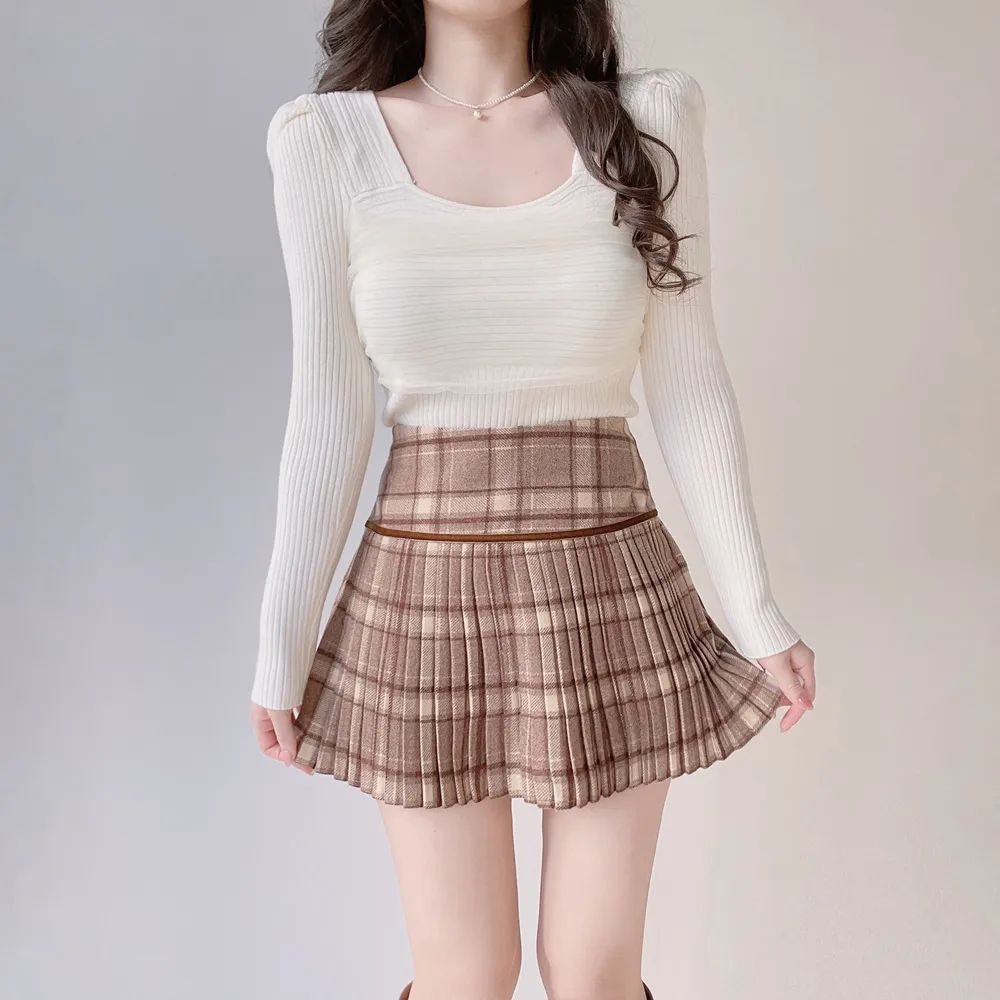 ツイードポケットラウンドネックカラーカーディガン | mirangmirang | 詳細画像5