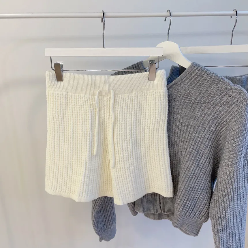 フードジップアップショートウエストゴムカーディガンショートパンツ | mirangmirang | 詳細画像18