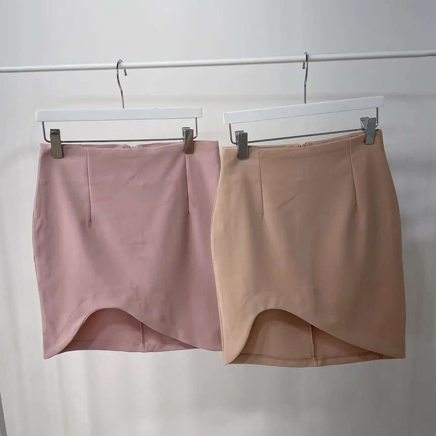 Hラインアンバランスカラースカート | mirangmirang | 詳細画像29