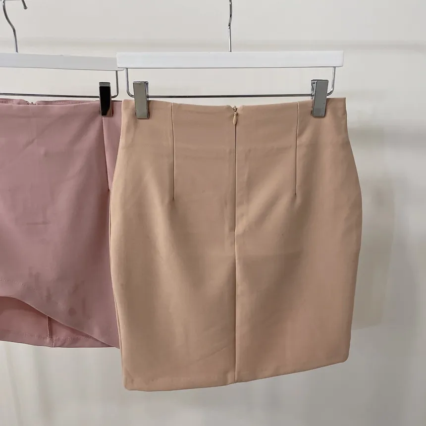 Hラインアンバランスカラースカート | mirangmirang | 詳細画像31