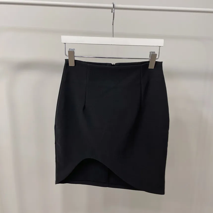 Hラインアンバランスカラースカート | mirangmirang | 詳細画像32