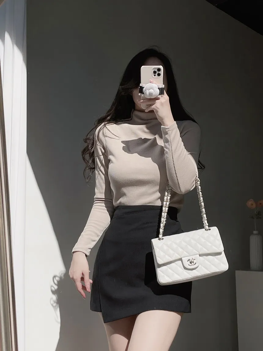 タートルネック長袖カラーブラウス | mirangmirang | 詳細画像6