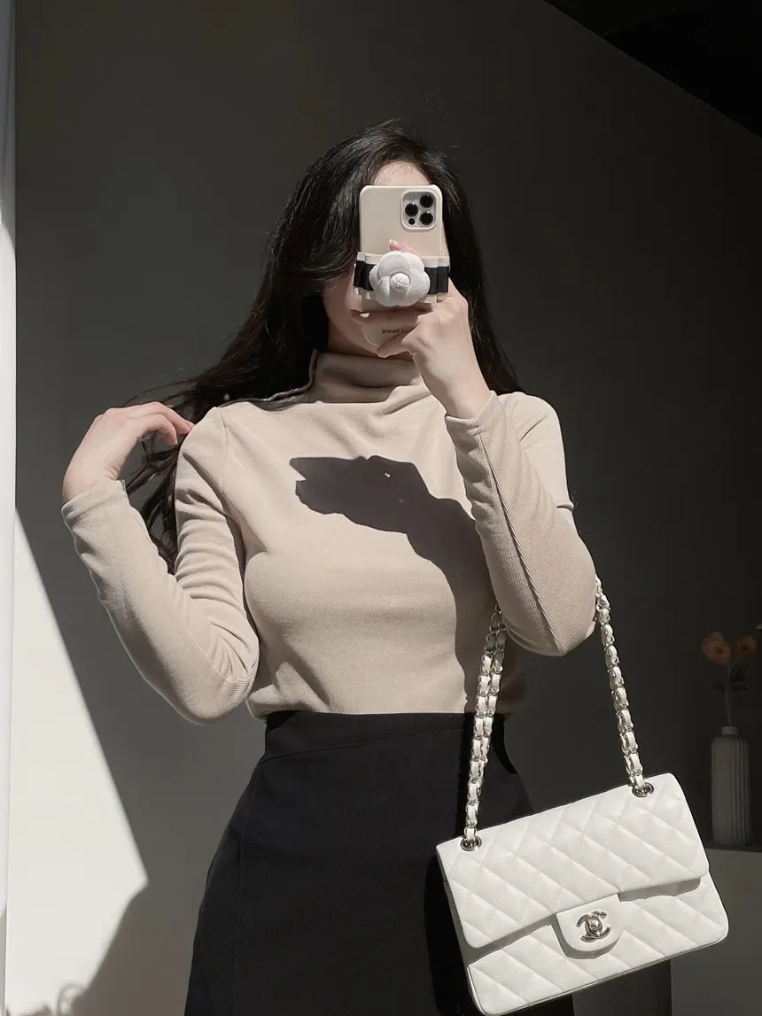 タートルネック長袖カラーブラウス | mirangmirang | 詳細画像7