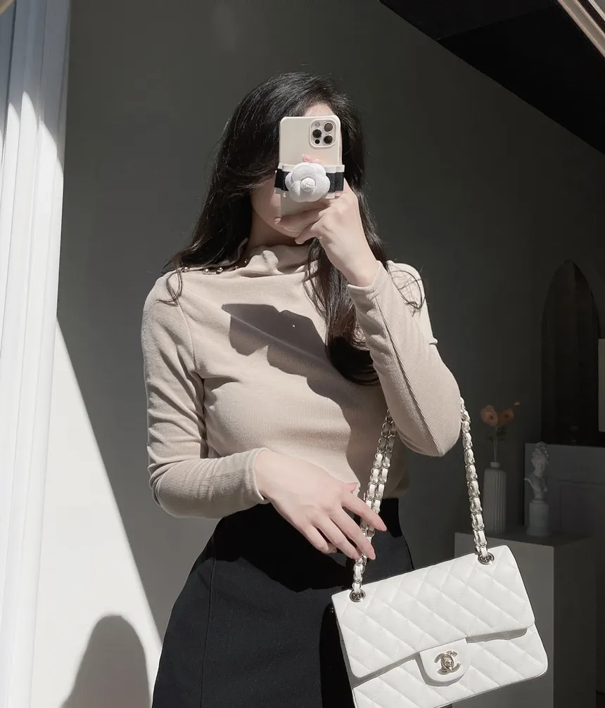 タートルネック長袖カラーブラウス | mirangmirang | 詳細画像8