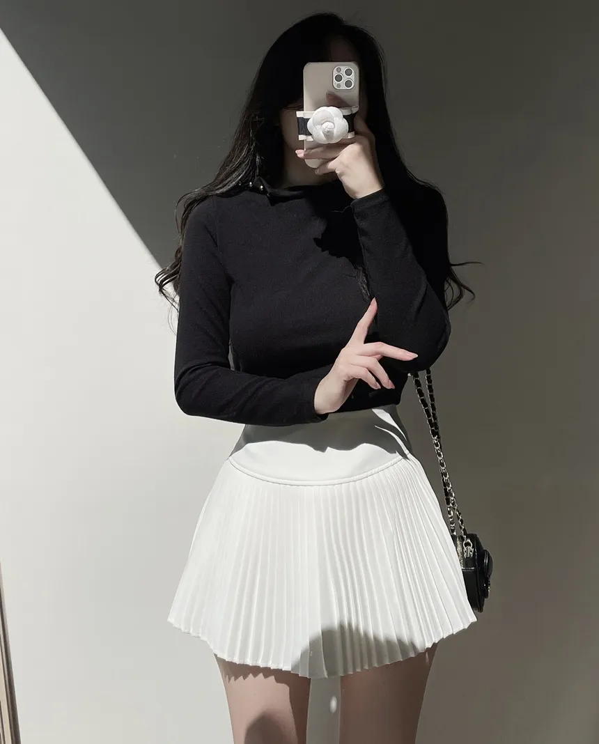 タートルネック長袖カラーブラウス | mirangmirang | 詳細画像18