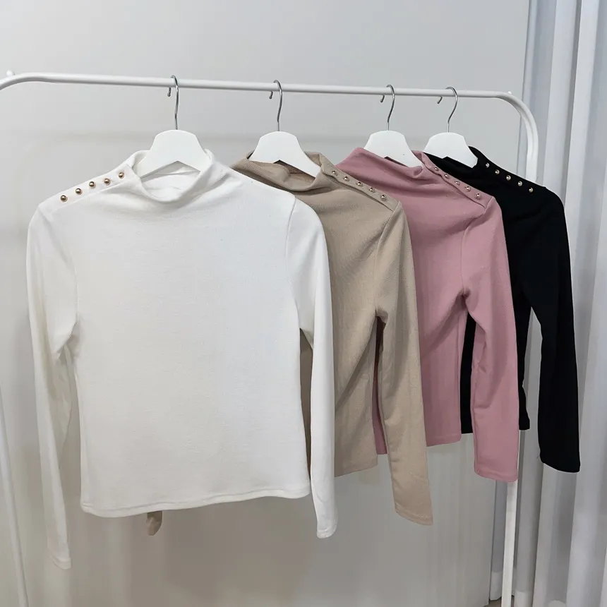 タートルネック長袖カラーブラウス | mirangmirang | 詳細画像21