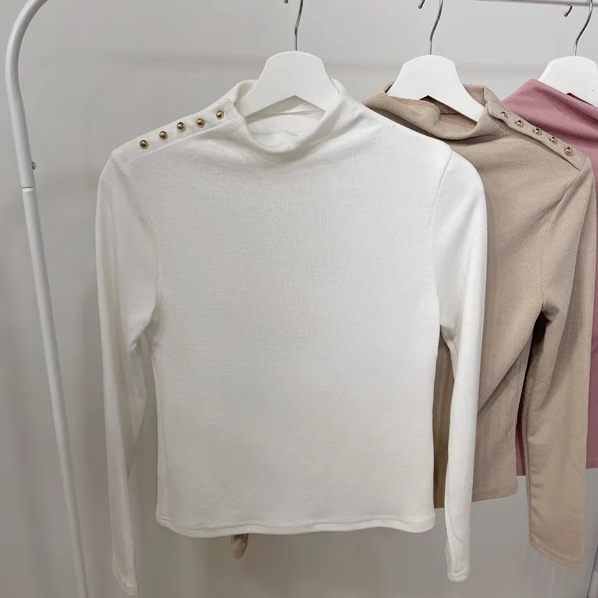 タートルネック長袖カラーブラウス | mirangmirang | 詳細画像23