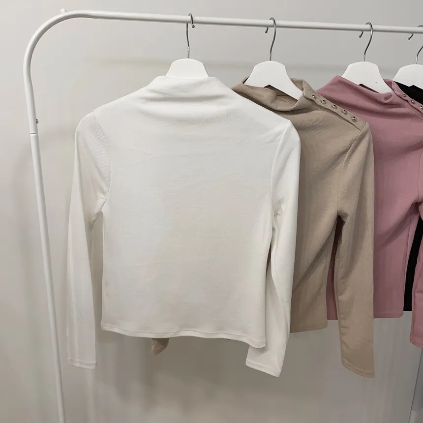 タートルネック長袖カラーブラウス | mirangmirang | 詳細画像24