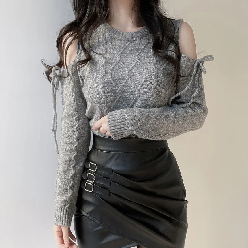 レザー調シャーリングバックルミニスカート | mirangmirang | 詳細画像9