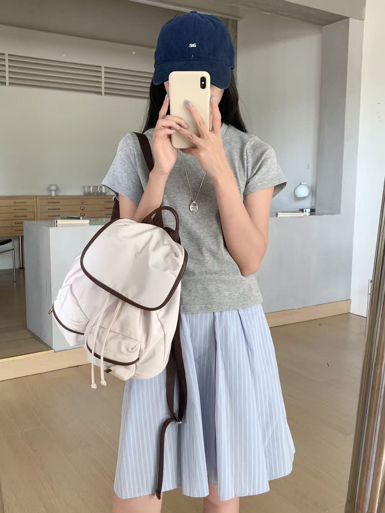 ドローストリングポケットカラーバックパック | 詳細画像3